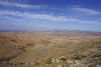 Scenic view of dramatic landscape against sky