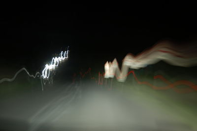 Blurred motion of illuminated lights