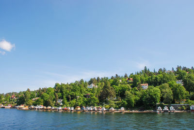 A beautiful summers day on the water in oslofjord in norway