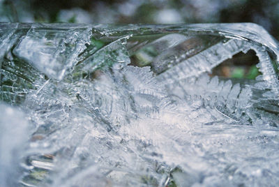 Close-up of ice glass