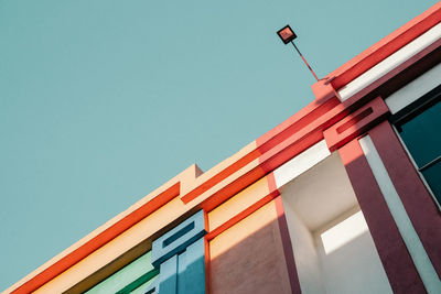 Low angle view of building against clear sky