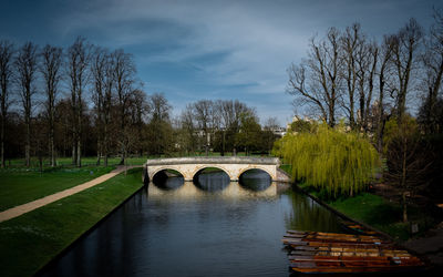 Bridge over river against sky