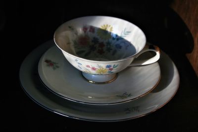 Close-up of tea served on table