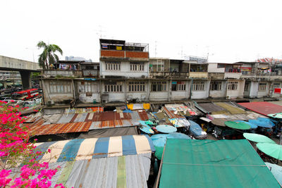 Multi colored buildings