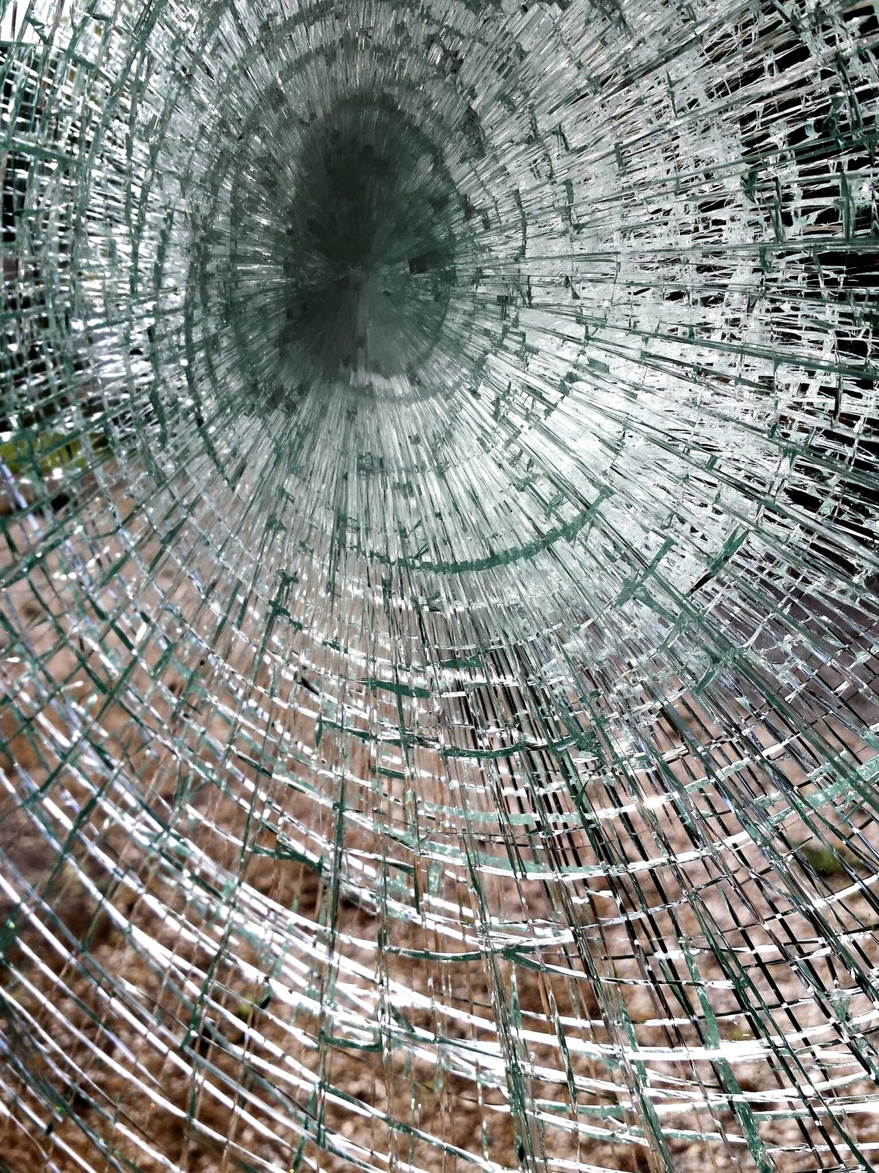 Smashed in window