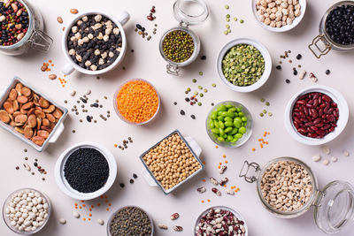 High angle view of food on table