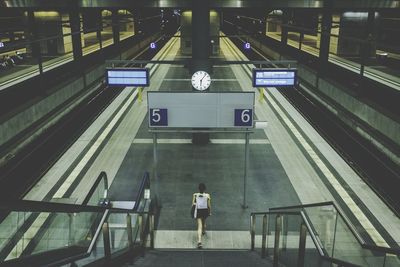 Train at railroad station platform