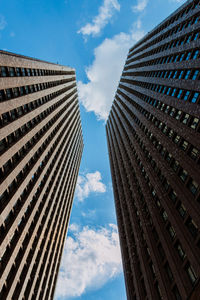 Low angle view of buildings against sky