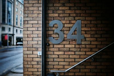 Number 34 on wall