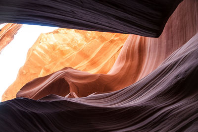 Rock formation at antelope canyon