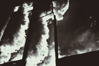 Low angle view of trees against sky