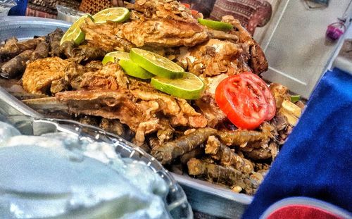 Close-up of food in plate