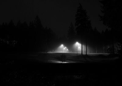 View of landscape at night