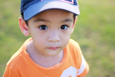 Close-up portrait of cute girl