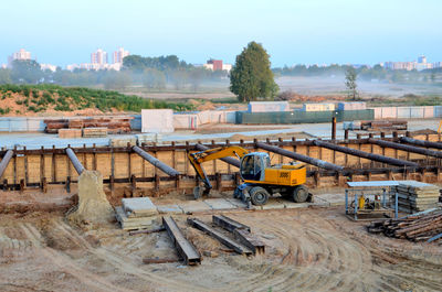 View of construction site against sky