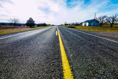 Empty road at sunrise