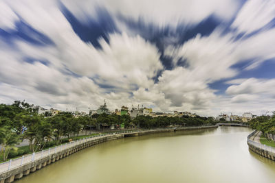 Scenic view of river against sky