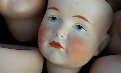 Close-up of doll's head