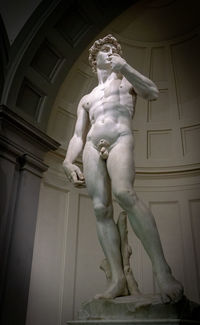 Low angle view of statue in museum