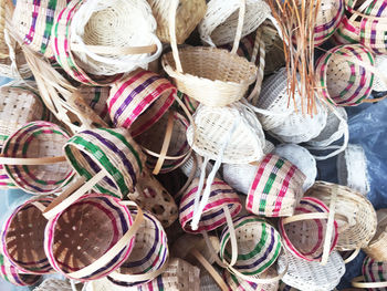 Full frame shot of colorful for sale at market stall