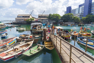 Commercial vessel port of feira de sao joaquim, in the city of salvador, bahia.