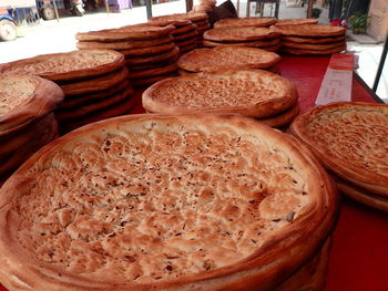 Close-up of bread for sale in market