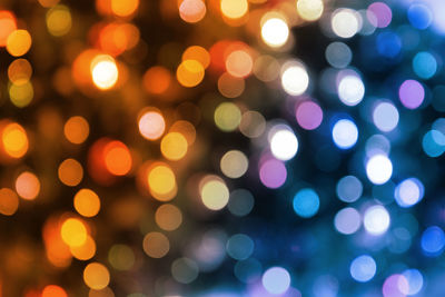 Defocused image of illuminated lights