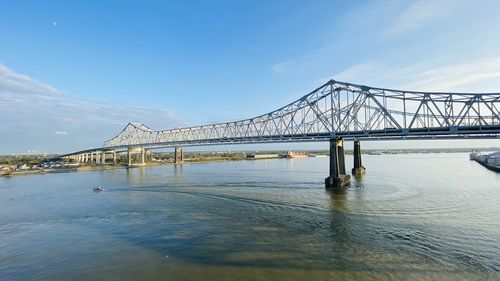 Bridge over river against sky