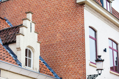 Houses representative of the traditional architecture of the historical bruges town