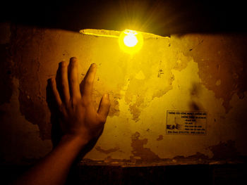 Close-up of human hand