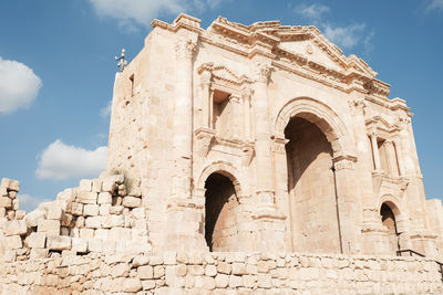 Low angle view of old building