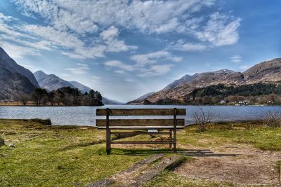 Scenic view of lake against mountains