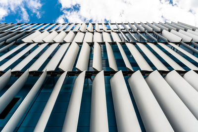 Low angle view of modern building against sky