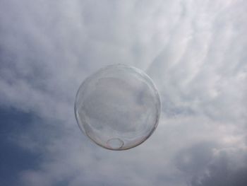 Low angle view of cloudy sky