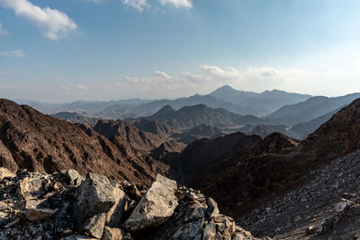 Wadi al qor, sharjah, united arab emirates,  road trip from wadi al qor to buraq dam in the mountain