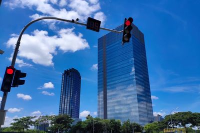 Low angle view of buildings against sky