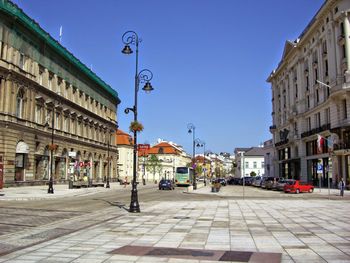 City street against clear sky