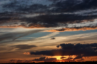 Scenic view of landscape against cloudy sky