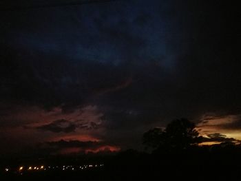 Low angle view of sky at night