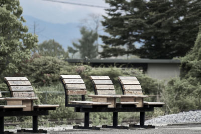 Bench in park