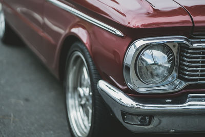 Close-up of vintage car