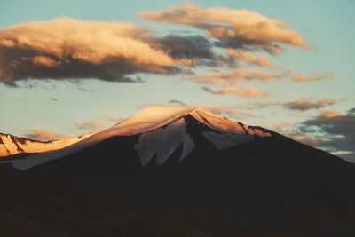 Low angle view of mountain against sky