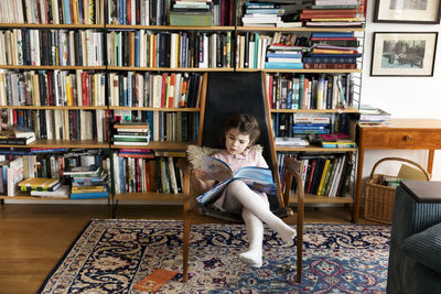 Little girl reading