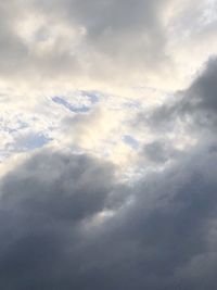 Low angle view of clouds in sky