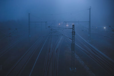 Railroad tracks at dusk