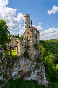 Panoramic view of lichtenstein castle in germany.