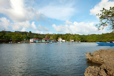 Scenic view of river against sky