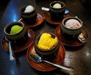 Close-up of food on table