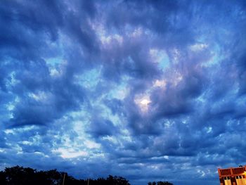 Low angle view of cloudy sky