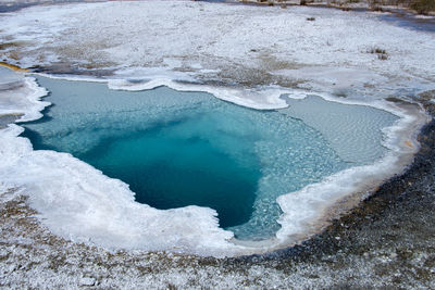 High angle view of thermal pool